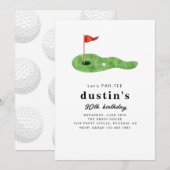 Invitation d'anniversaire de golf moderne (Devant / Derrière)