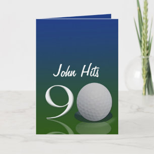 Invitation d'anniversaire de golf pour 90 ans
