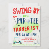 Invitation d'anniversaire de golf pour enfants (Devant)