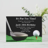 Invitation d'anniversaire de golf pour homme (Debout devant)