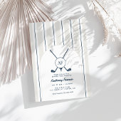 Invitation d'anniversaire de golf préppy monogramm