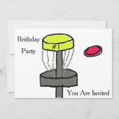Invitation d'anniversaire de golf sur disque (Devant)