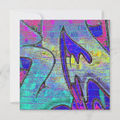 Invitation d'anniversaire de graffiti (Dos)