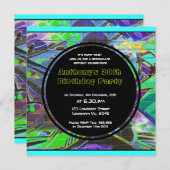 Invitation d'anniversaire de graffiti (Devant / Derrière)