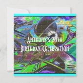 Invitation d'anniversaire de graffiti (Dos)