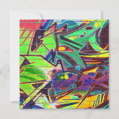 Invitation d'anniversaire de graffiti (Dos)