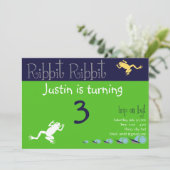 Invitation d'anniversaire de grenouille (Debout devant)