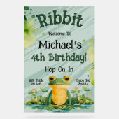 Invitation d'anniversaire de grenouille mignonne (Recto)