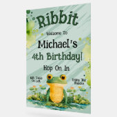 Invitation d'anniversaire de grenouille mignonne (Angle)