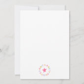 Invitation d'anniversaire de grenouille mignonne (Dos)