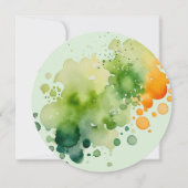 Invitation d'anniversaire de grenouille mignonne (Dos)