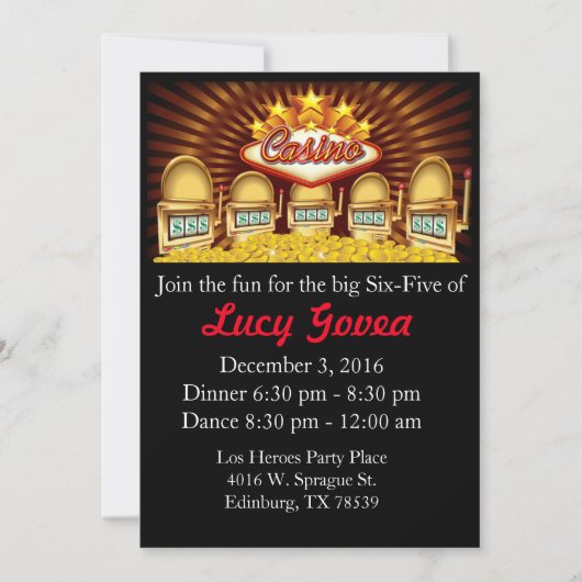 Invitation d'anniversaire de gros lot (Devant)