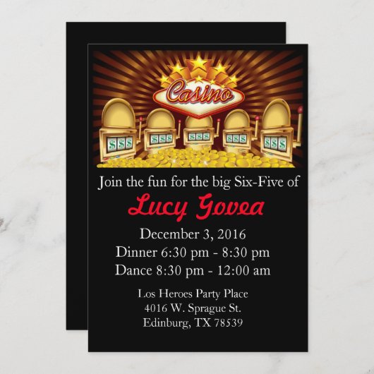 Invitation d'anniversaire de gros lot (Devant / Derrière)