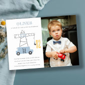 Invitation d'anniversaire de grue de construction