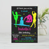 Invitation d'anniversaire de gymnastique Invitatio (Debout devant)