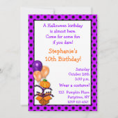 Invitation d'anniversaire de Halloween (Devant)