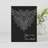 Invitation d'anniversaire de Halloween de batte de (Debout devant)