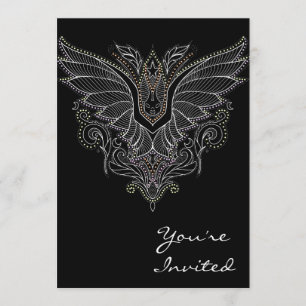 Invitation d'anniversaire de Halloween de batte de