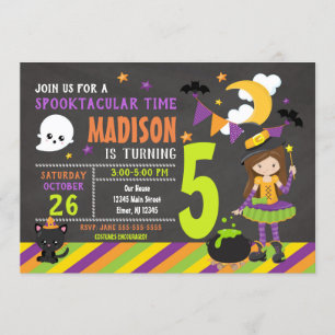 Invitation d'anniversaire de Halloween d'enfants -