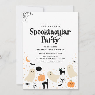 Invitation d'anniversaire de Halloween Spooktacula