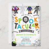 Invitation d'anniversaire de Halloween Spooktacula (Devant)