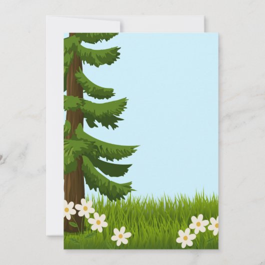 Invitation d'anniversaire de Hérisson (Dos)