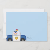 Invitation d'anniversaire de héros de délivrance (Dos)