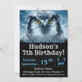 Invitation d'anniversaire de hibou (Devant)