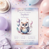 Invitation d'anniversaire de hibou Boho — Enfants