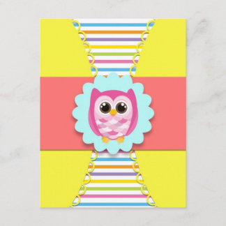 Invitation d'anniversaire de hibou pour des