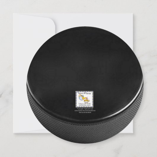 Invitation d'anniversaire de hockey (Dos)