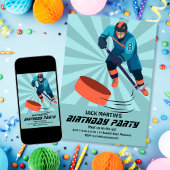 Invitation d'anniversaire de hockey