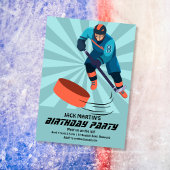 Invitation d'anniversaire de hockey