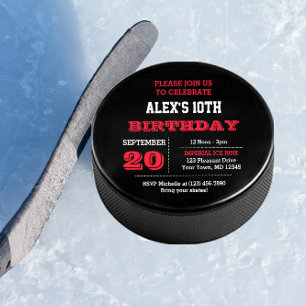 Invitation d'anniversaire de hockey