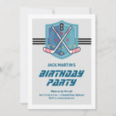 Invitation d'anniversaire de hockey (Devant)
