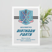Invitation d'anniversaire de hockey (Debout devant)
