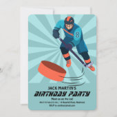 Invitation d'anniversaire de hockey (Devant)