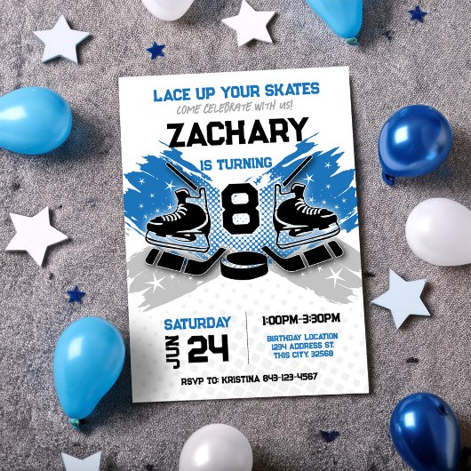 Invitation d'anniversaire de hockey | Invitation d