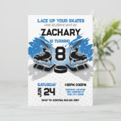 Invitation d'anniversaire de hockey | Invitation d (Debout devant)