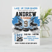 Invitation d'anniversaire de hockey personnel (Debout devant)