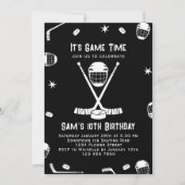 Invitation d'anniversaire de hockey sur glace, Par (Devant)