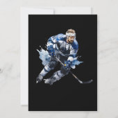 Invitation d'anniversaire de hockey sur glace, Par (Dos)