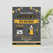 Invitation d'anniversaire de hockey sur mesure (Debout devant)