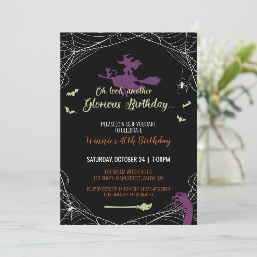 Invitation d'anniversaire de Hocus Pocus (Debout devant)