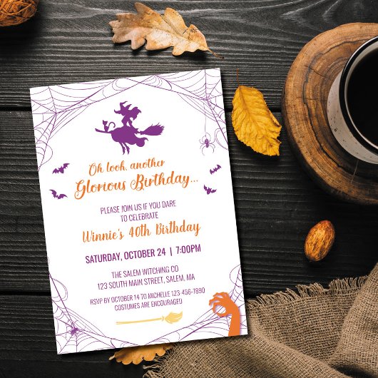 Invitation d'anniversaire de Hocus Pocus