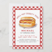 Invitation d'anniversaire de Hot Dog | Fête de cui (Devant)