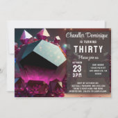 Invitation d'anniversaire de janvier en grenat Cap (Devant)