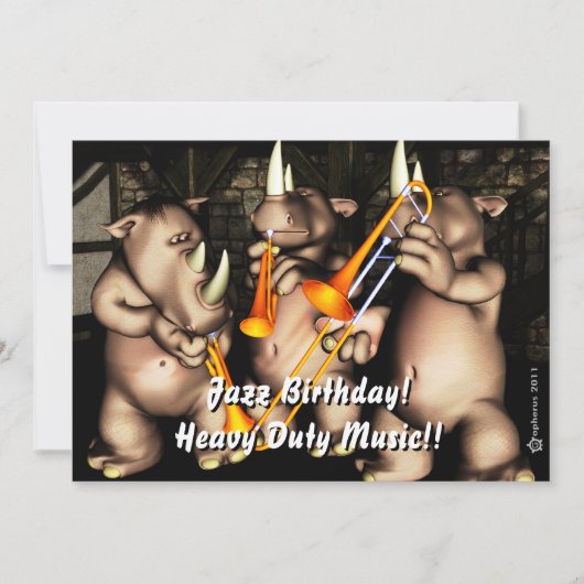 Invitation d'anniversaire de jazz (Devant)