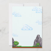 Invitation d'anniversaire de jeu Pixel (Dos)