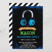 Invitation d'anniversaire de jeu vidéo (Devant / Derrière)